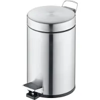 0 0 Pedaalemmer, 5 liter, Ø 230 x H 295 mm, rvs