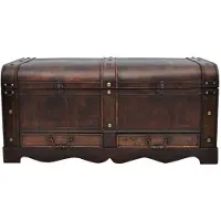 vidaXL Dekenkist 90x51x42 cm hout zwart