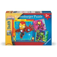 Ravensburger puzzel Iron Man & His Awesome Friends - Legpuzzel - 3x49 stukjes