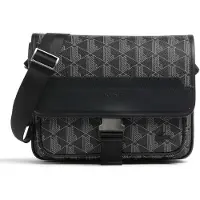 Lacoste Monogram The Blend Boodschapper 29 cm zwart