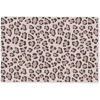 MuchoWow Deurmat 90x60 cm - Droogloopmat Vlekken - Beige - Luipaard - Mat voor binnen - Schoonloopmat - Deurmatten met print - Inloopmat