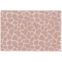MuchoWow Deurmat 60x40 cm - Droogloopmat Giraffe - Lichtroze - Warm - Roze - Mat voor binnen - Schoonloopmat - Deurmatten met print - Inloopmat