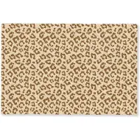 MuchoWow Deurmat 90x60 cm - Droogloopmat Luipaard - Bruin - Patroon - Mat voor binnen - Schoonloopmat - Deurmatten met print - Inloopmat