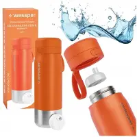 Wessper RVS drinkfles drinkfles 700ml met actieve koolfilter – duurzame waterfles voor sport, school & fitness – Oranje