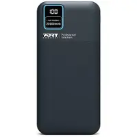 Port Designs 907002, 20000 mAh, lithium-polymeer (LiPo), Power Delivery, Quick Charge, zwart