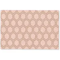 MuchoWow Deurmat 90x60 cm - Droogloopmat Lichtroze - Patroon - Symmetrisch - Mat voor binnen - Schoonloopmat - Deurmatten met print - Inloopmat