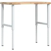 vidaXL Werkbank rechthoekig 100x60x(73-99,5) cm massief acaciahout