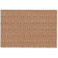 MuchoWow Deurmat 60x40 cm - Droogloopmat Bruin - Roze - Geometrisch - Patroon - Mat voor binnen - Schoonloopmat - Deurmatten met print - Inloopmat