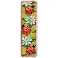 Vervaco - Bladwijzer kit - Lieveheersbeestjes - PN-0011283 - Borduren - Borduurpakket - Borduurpakket volwassenen - Borduurpakket kind