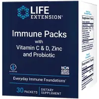 Life Extension – Immune Packs met Vitamine C & D, Zink en Probiotica, 30 Packs