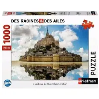 Nathan Puzzle L'abbaye du Mont Saint-Michel Collection Des Racines et des Ailes 1000 pièces