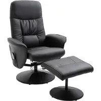 4Goodz Relaxfauteuil met massagestoel met voetenbank kunstleer -