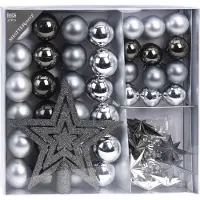 Ambiance 45-delige Kerstversieringset grafietkleurig