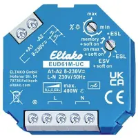Eltako 61100903 Universele dimschakelaar Geschikt voor lampen: Halogeenlamp, Spaarlamp, Gloeilamp, LED-lamp Blauw