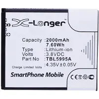 123accu K-Touch TBL5995A accu (2000 mAh, huismerk)