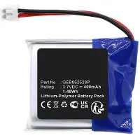 123accu Conversor CNPROV1BAT / GEB852528P accu (3.7V, 400 mAh, huismerk)