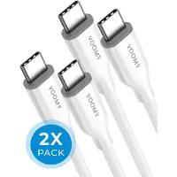Voomy Connect C610 - 60W USB-C Kabel 1M Wit 2 St.