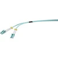 Renkforce RF-5044054 Glasvezel Optische vezel Aansluitkabel 2.00 m Aqua-blauw [1x LC-stekker - 1x LC-stekker] 50/125 µ Multimode OM3