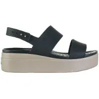 Crocs Brooklyn Low Wedge Schoenen Dames, black/mushroom EU 34-35 2020 Casual Sandalen