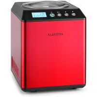 Klarstein Vanilla Sky roomijsmachine compressor 2l 180W edelstaal rood