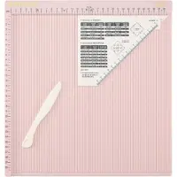 Vaessen creative Rilbord - Score Easy - 30,5 x 30,5 cm - met Vouwbeen en Liniaal - in cm - Roze