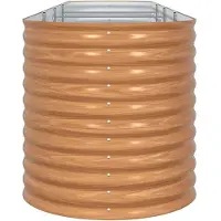vidaXL Verhoogde plantenbak, bruin, 400 x 80 x 81 cm, staal