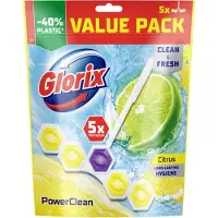 Glorix Power 5 WC blokjes - Citrus - 5 Stuks - Voordeelverpakking