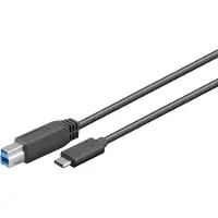 Goobay USB-C - USB-B kabel | USB3.0 5 Gbps | 15W | 1 meter