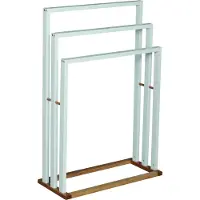 Spirella MSV Handdoeken ophangrek badkamer - bamboe hout - 42 x 24 x 82 cm - Handdoekrekken