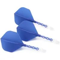 Cuesoul - ROST T19 Integrated Dart Flights - Standard Shape - Clear Blue