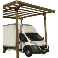Solid Carport Base S7762 406x506x400cm