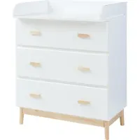 En.casa Luiercommode Sarievn met verschoonunit 100x80x53 cm wit []