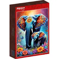 Alipson Puzzle Elephants - Maternal Love Collection Puzzel (1000 stukjes)