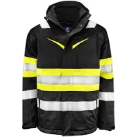 Projob 6454 Gevoerde Signalistiejas En Iso 20471 Klassse 1 Heren Geel/Zwart maat 4XL heren