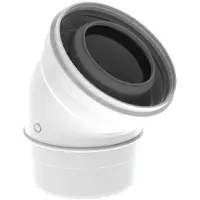 Burgerhout Twinsafe Concentrisch Bocht 45 graden 80/125