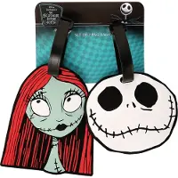 Peers Hardy Nightmare Before Christmas White, Black & Red 2 Piece Luggage Tags