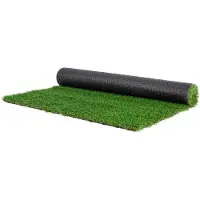 Vevor Kunstgras 1830x3050mm Gazontapijt per meter PP+PE Materialen Kunstgras Tapijt 35mm Poolhoogte Dichtheid van 17.000 steken met drainagegaten Ideaal voor buiten Tuinen Patio's