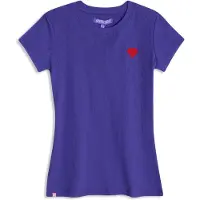 4PRESIDENT T-shirt paars Meisjes Stretchkatoen Ronde hals Effen - maat 116