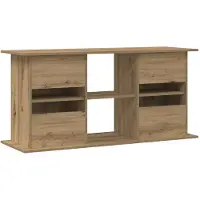 vidaXL Aquariumstandaard Artisan Eikenhout 121x41x58 cm Bewerkt Hout