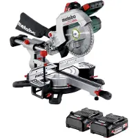Metabo KGS 18 LTX BL 254 | Accu Afkortzaag | 18 V | 8Ah | Met Trekfunctie | Inclusief accu's en lader | In doos - 614254810