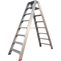 Kippers Rijssen 4741000208 SuperPRO Dubbele Trap - Aluminium - 2 X 8 Treden - Max. Werkhoogte 1. 95 M.