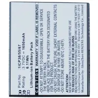 123accu Posh 1ICP38/55/67 accu (1650 mAh, huismerk)