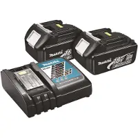 Makita Startset: 2x BL1830B / 18V LXT accu's + lader (18 V, 3.0 Ah, origineel)