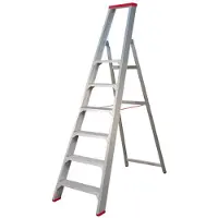 Kippers Rijssen 4741000106 SuperPRO Industrietrap - Enkel - Aluminium - 1 X 6 Treden - Max. Werkhoogte 3,45m