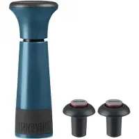 INNOVINE Vacuum Pump Wine Saver in Deep Teal - Wijnpomp met 2 stoppers