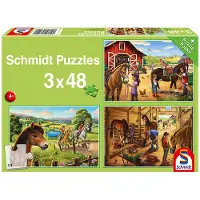 Schmidt - Legpuzzel - Mijn favoriete paarden - 3 x 48 stukjes - Kinderen - vanaf 4 jaar