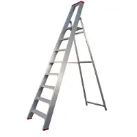 Little Jumbo 4741000108 SuperPRO Industrietrap - Enkel - Aluminium - 1 X 8 Treden - Max. Werkhoogte 3,95m