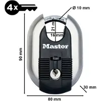 Master Lock MasterLock M187EURD - Discusslot - Roestvast staal - 60mm
