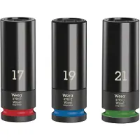 Wera Wheel Impaktor C Set 1 05004595001 Dopsleutelinzetset Metrisch 1/2 3-delig