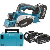 Makita DKP180RMJ 18V Li-Ion Accu Schaafmachine Set (2x 4.0Ah Accu) In Mbox - 82mm - 2mm